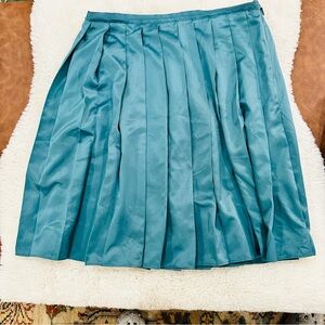Silky Pleated A-Line Skirt